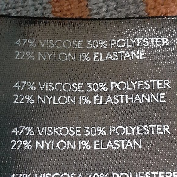 Anthropologie Elise Ribbed Tunic Gray Orange Stripe Off-the-Shoulder Size S - Picture 14 of 15